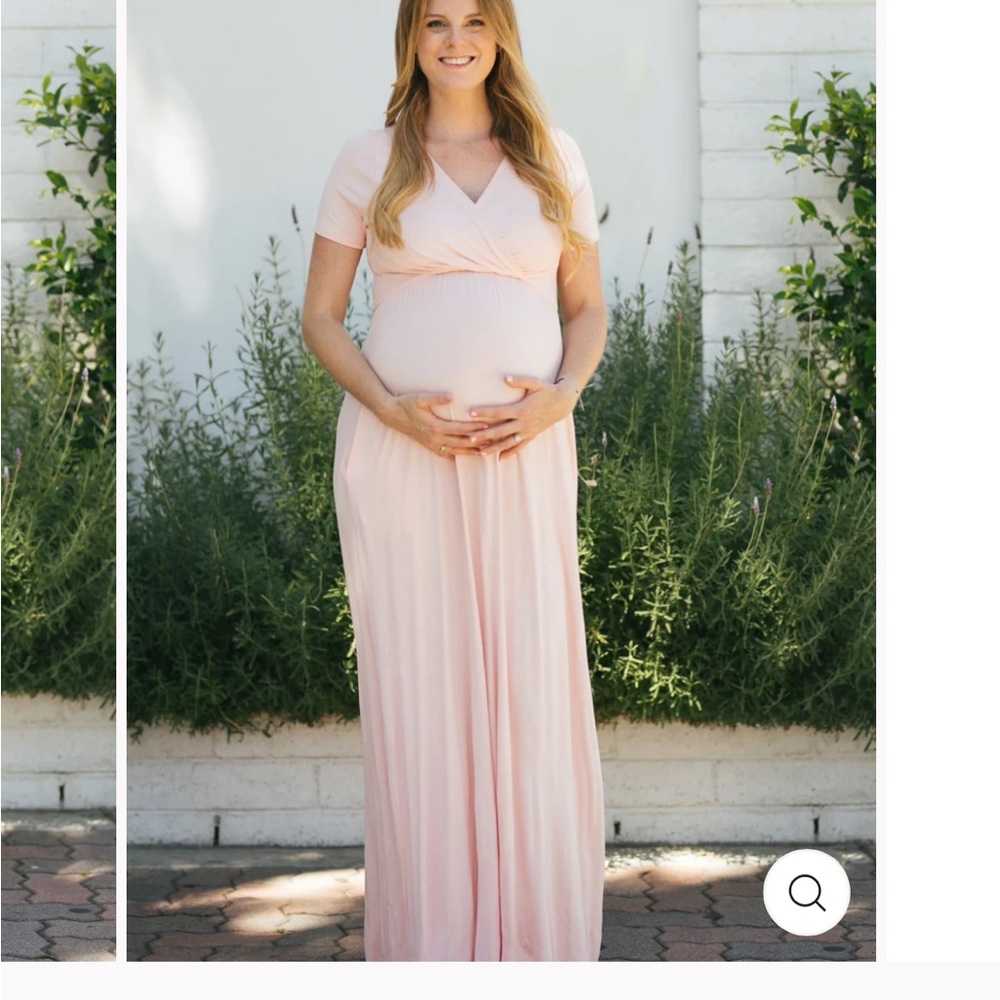 La clef blush maternity dress